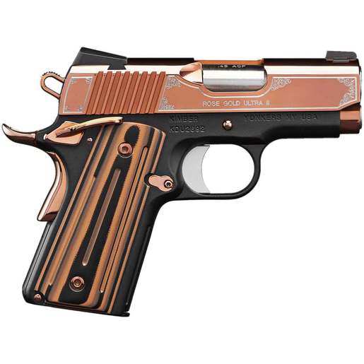 Kimber Rose Gold Ultra II 9mm Luger 3in Rose Gold/Black Pistol - 8+1 Rounds - Orange image