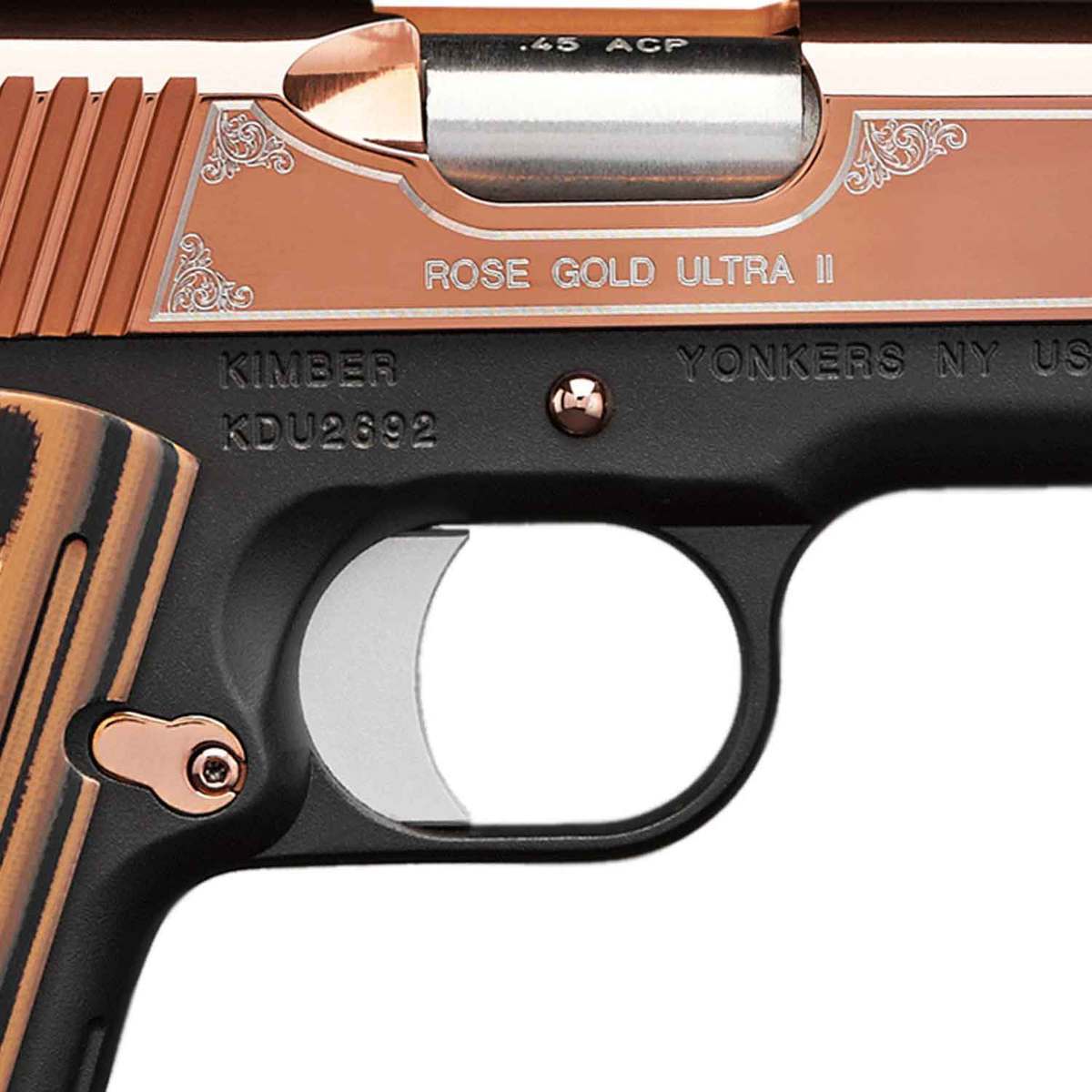 Kimber Rose Gold Ultra II 9mm Luger 3in Rose Gold/Black Pistol - 8+1 Rounds - Rose Gold/Black Kimber Rose Gold Ultra II 9mm Luger 3in Rose Gold/Black Pistol - 8+1 Rounds - Rose Gold/Black