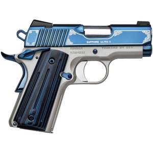 Kimber Sapphire Ultra II 45 Auto (ACP) 3in Stainless/Blue Pistol - 7+1 Rounds Kimber Sapphire Ultra II 45 Auto (ACP) 3in Stainless/Blue Pistol - 7+1 Rounds
