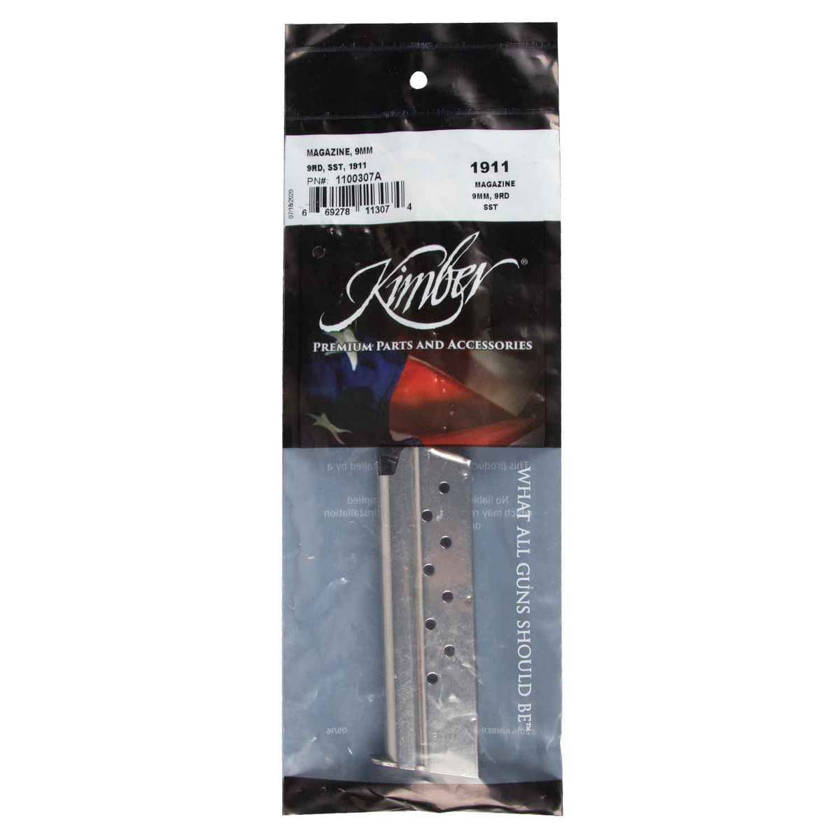 Kimber Stainless Custom/Pro 9mm Luger Handgun Magazine - 9 Rounds Kimber Stainless Custom/Pro 9mm Luger Handgun Magazine - 9 Rounds