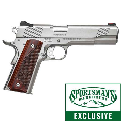 Kimber Stainless II 10mm Auto 5in Satin Silver Pistol - 8+1 Rounds image