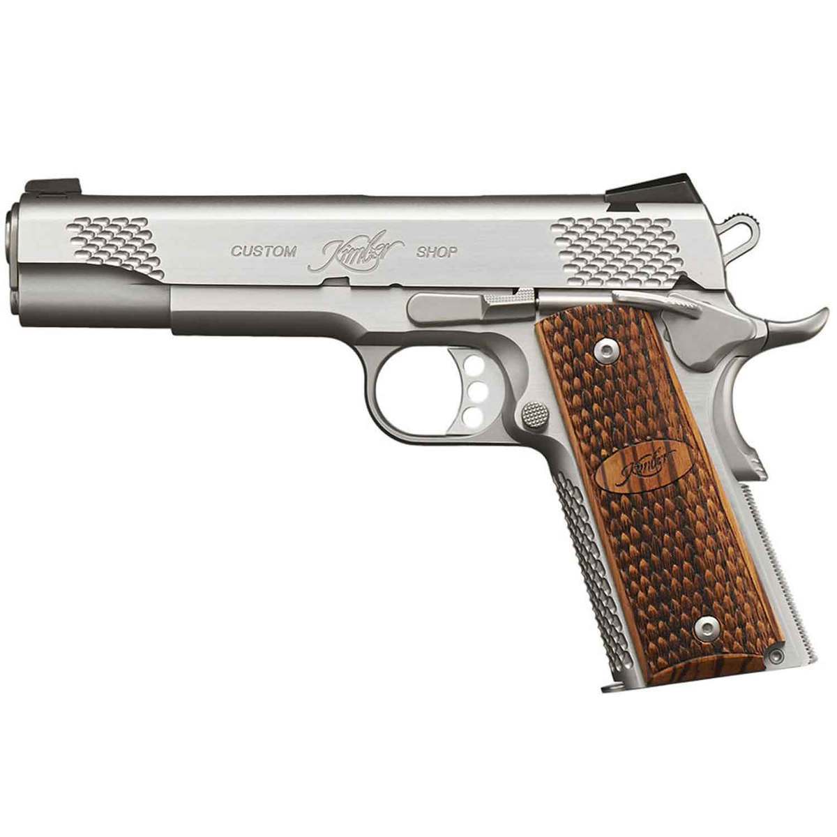 Kimber Stainless Raptor II 10mm Auto 5in Stainless/Wood Pistol - 8+1 Rounds - Stainless/Wood Kimber Stainless Raptor II 10mm Auto 5in Stainless/Wood Pistol - 8+1 Rounds - Stainless/Wood