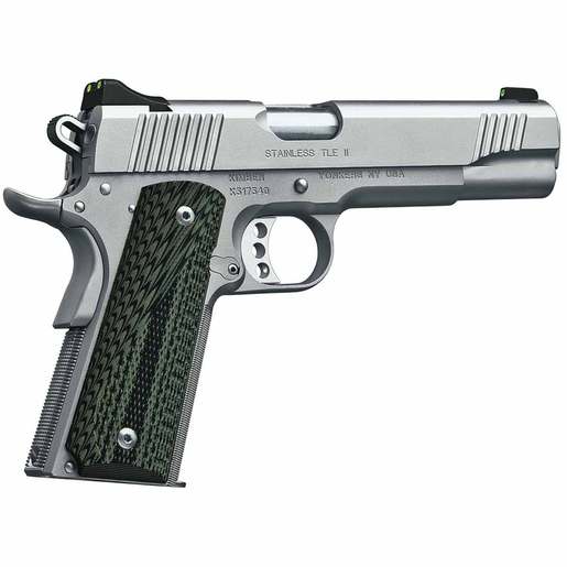 Kimber Stainless TLE II  45 Auto (ACP) 5in Stainless/Black/Green Pistol - 7+1 Rounds - Green image