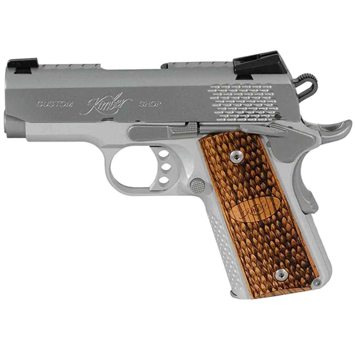 Kimber Stainless Ultra Raptor II 45 Auto (ACP) 3in Stainless/Wood Pistol - 7+1 Rounds - Stainless/Wood Kimber Stainless Ultra Raptor II 45 Auto (ACP) 3in Stainless/Wood Pistol - 7+1 Rounds - Stainless/Wood