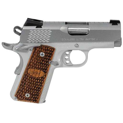 Kimber Stainless Ultra Raptor II 9mm Luger 3in Stainless/Wood Pistol - 8+1 Rounds - Stainless/Wood image