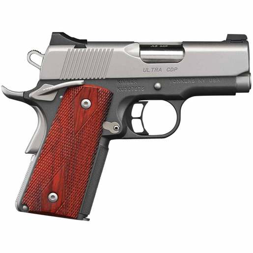 Kimber Ultra CDP 9mm Luger 3in Stainless/Rosewood Pistol - 8+1 Rounds - Black image