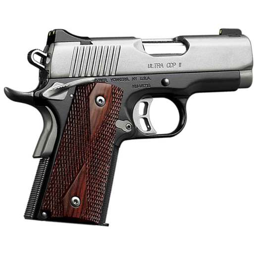 Kimber Ultra CDP II 45 Auto (ACP) 3in Satin Silver Pistol - 7+1 Rounds - Black image