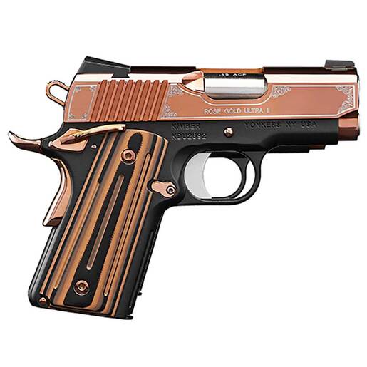 Kimber Ultra II 45 Auto (ACP) 3in Rose Gold PVD Pistol - 7+1 Rounds - Rose Gold image