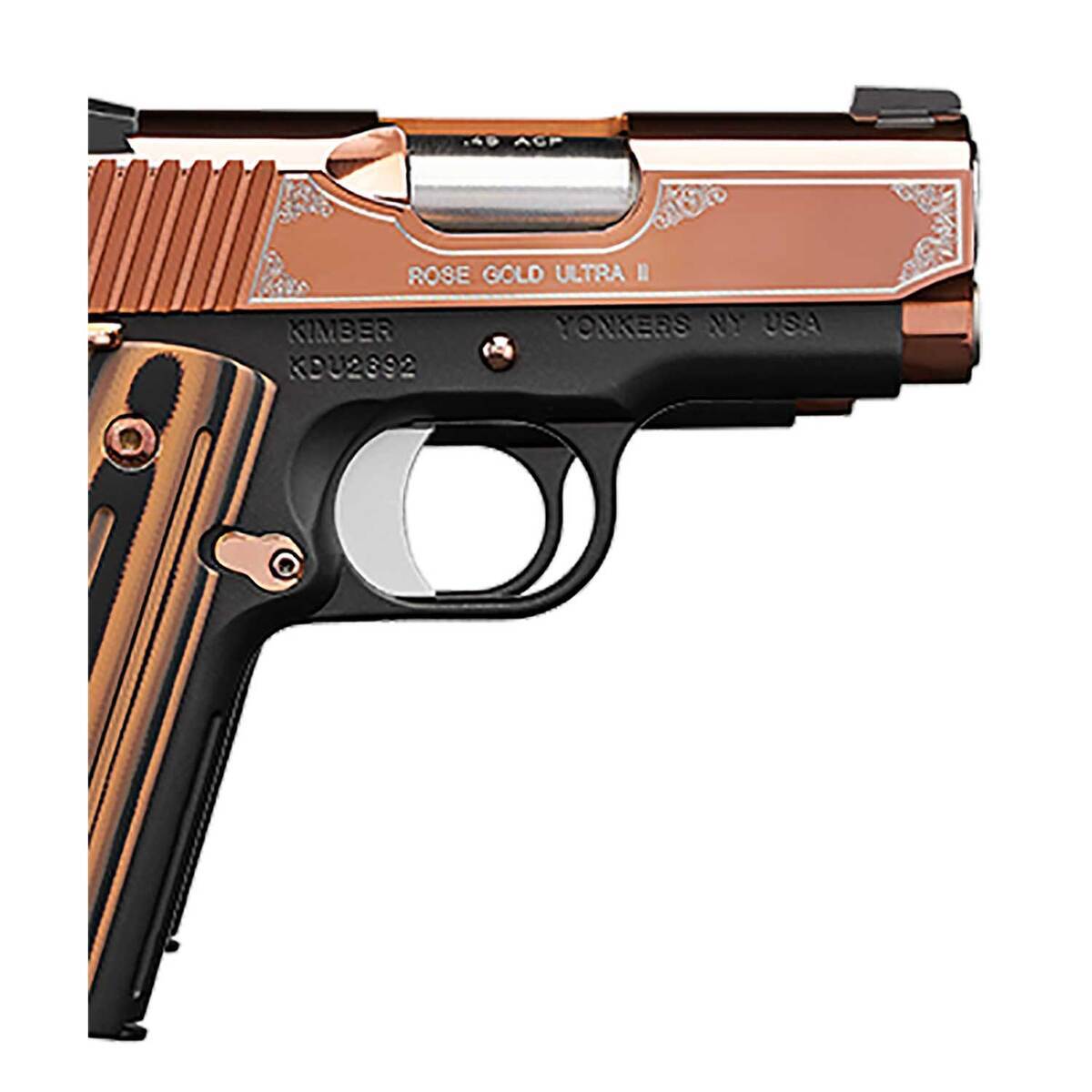Kimber Ultra II 45 Auto (ACP) 3in Rose Gold PVD Pistol - 7+1 Rounds - Rose Gold Kimber Ultra II 45 Auto (ACP) 3in Rose Gold PVD Pistol - 7+1 Rounds - Rose Gold