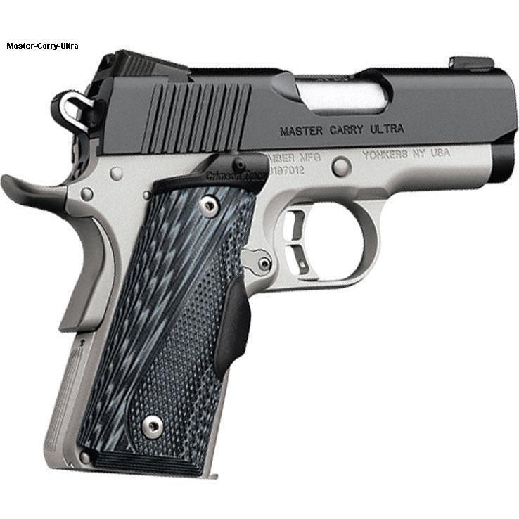 Kimber Master Carry 45 Auto (ACP) 3in Matte Black & Satin Silver/Blued Pistol - 7+1 Rounds Kimber Master Carry 45 Auto (ACP) 3in Matte Black & Satin Silver/Blued Pistol - 7+1 Rounds