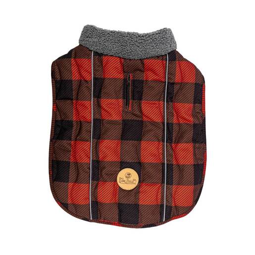 King Buck After Hunt Sherpa Dog Jacket - Buffalo Red - Red Small/Medium