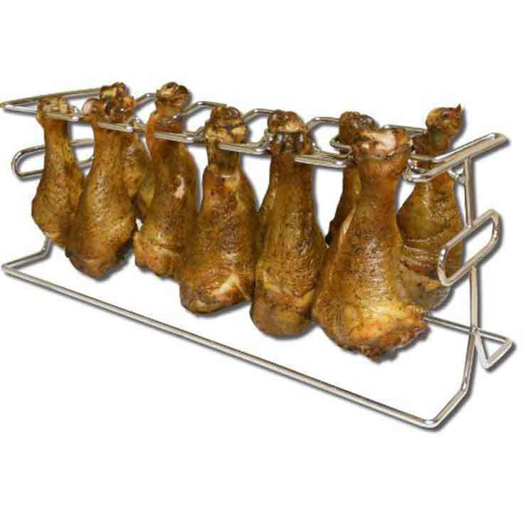 King Kooker 12-Slot Leg & Wing Grill Rack - Silver King Kooker 12-Slot Leg & Wing Grill Rack - Silver