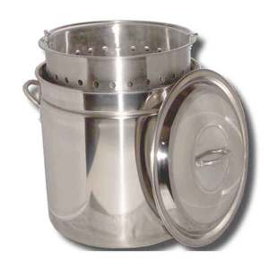 King Kooker 36 Quart Stainless Steel Pot with Basket and Lid