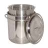 King Kooker 44 qt. Stainless Steel Stock Pot with Basket and Steam Rim - 44 qt.