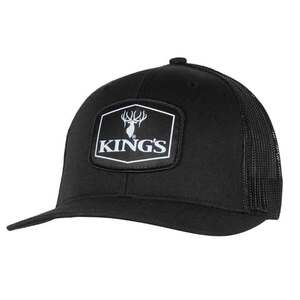 King's Camo Logo Patch Snapback Hat - Black - One Size Fits Most