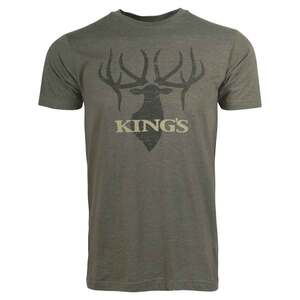 King's Camo Men's Classic Elk Logo Short Sleeve Casual Shirt