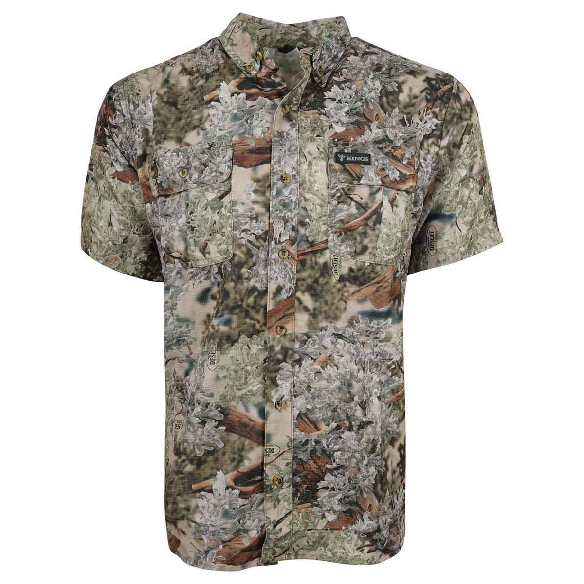 King's Camo Men's Desert Shadow Safari Short Sleeve Hunting Shirt King's Camo Men's Desert Shadow Safari Short Sleeve Hunting Shirt