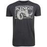 King's Camo Men's Ram Skull Short Sleeve Casual Shirt - Grey - M - Grey M
