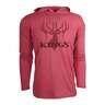 King's Camo Men's Triblend Casual Hoodie - Heather Red - 3XL - Heather Red 3XL