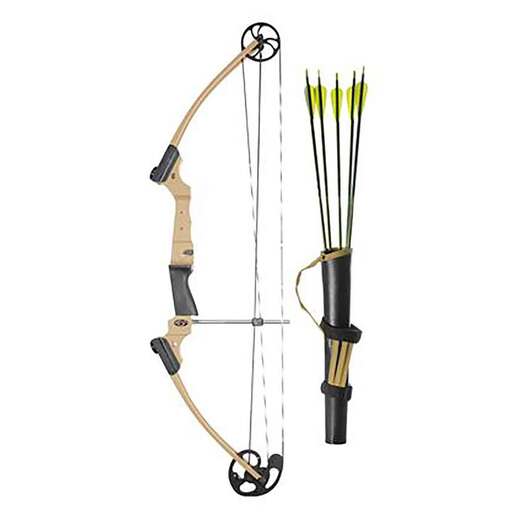 Genesis 10-20lbs Right Hand Sand Tan Compound Bow – Package – Tan