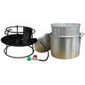 King Kooker Jet Cooker Aluminum Pot Package - Silver/Black - Silver/Black