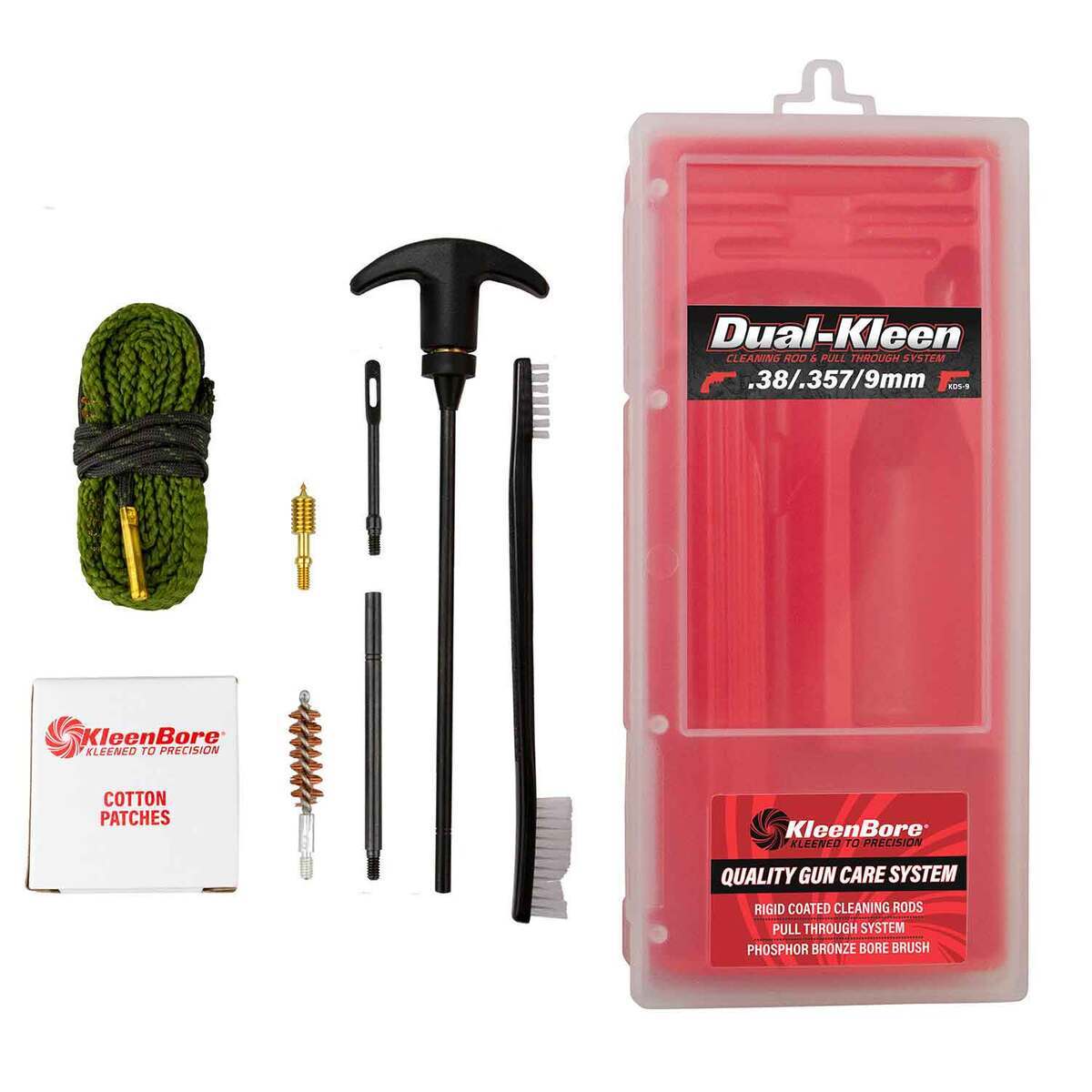 KleenBore Dual-Kleen Rod & Pull Through Rope Handgun Cleaner Kit ...