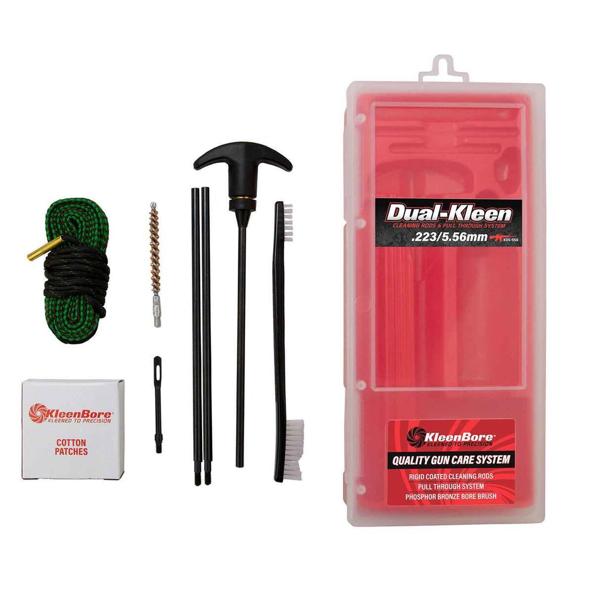 KleenBore Dual-Kleen Rod & Pull Through Rope Rifle Cleaner Kit ...