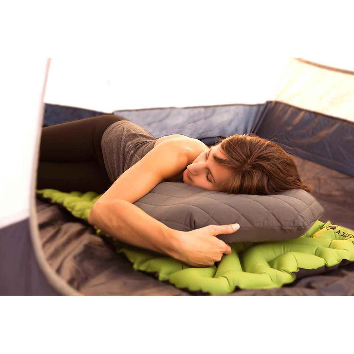 Klymit Luxe Camping Pillow - Gray - Gray 22in x 12.5in x 5.5in Klymit Luxe Camping Pillow - Gray - Gray 22in x 12.5in x 5.5in