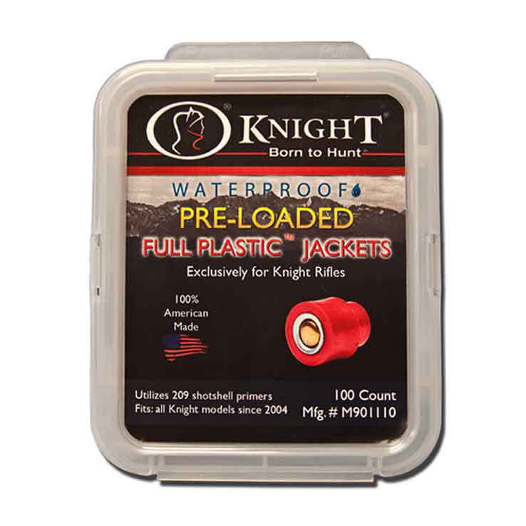 Knight Pre-loaded 209 Muzzleloader Primer Full Plastic Jackets Knight Pre-loaded 209 Muzzleloader Primer Full Plastic Jackets