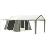 Kodiak Canvas 12 x 9 Cabin Tent with Awning - Tan/Green