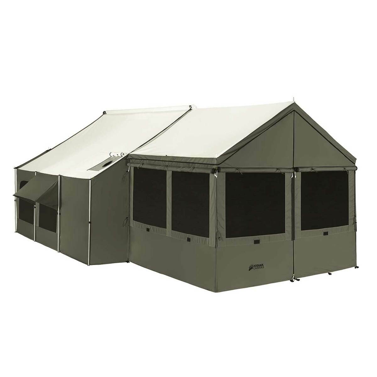 Kodiak Canvas Cabin Lodge 8-Person Canvas Tent - Green Kodiak Canvas Cabin Lodge 8-Person Canvas Tent - Green