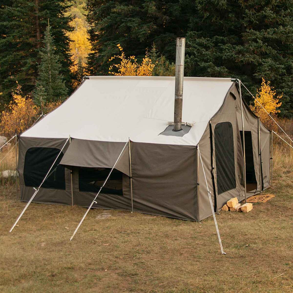 Kodiak Canvas Cabin Lodge 8-Person Canvas Tent - Green Kodiak Canvas Cabin Lodge 8-Person Canvas Tent - Green