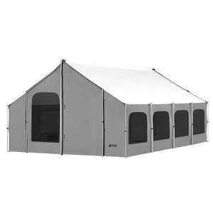 Kodiak Canvas Cabin Lodge Stove Ready 10-Person Canvas Tent - Grey