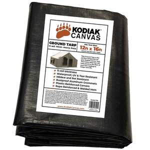 Kodiak Canvas 12ft x 16ft Ground Tarp - Black