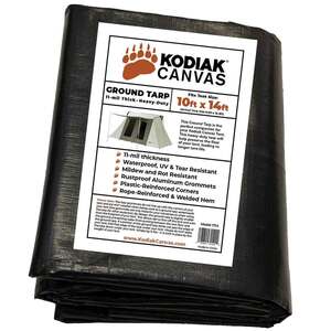 Kodiak Canvas 10ft x 14ft Ground Tarp - Black