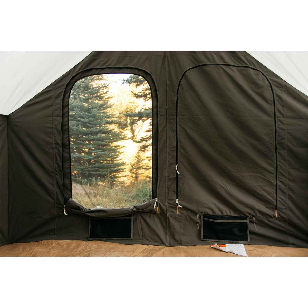 Kodiak Canvas Stove Ready Cabin Lodge Tent - 10x10ft - Sage Green Kodiak Canvas Stove Ready Cabin Lodge Tent - 10x10ft - Sage Green