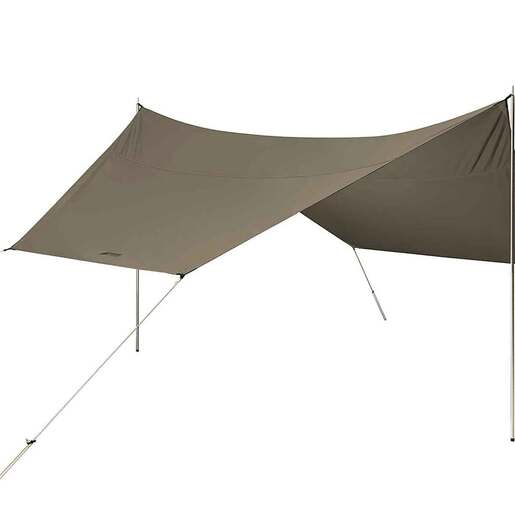 Kodiak Canvas Super-6 Tarp with Pole Set - Brown 33in x 7in x 7in - Kodiak Canvas