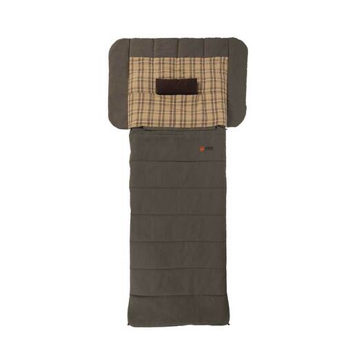 Kodiak Canvas Z Top 0 Degree Rectangular Sleeping Bag - Brown Regular - Kodiak Canvas