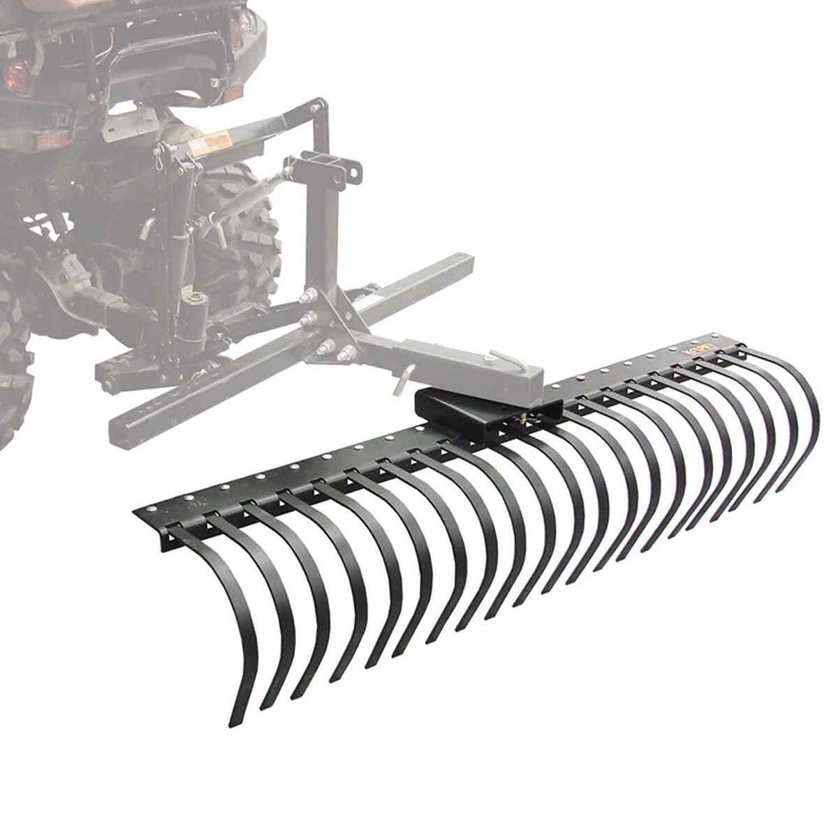 Kolpin ATV/UTV Dirtworks 60in Landscape Rake Tool Attachment - Black ...