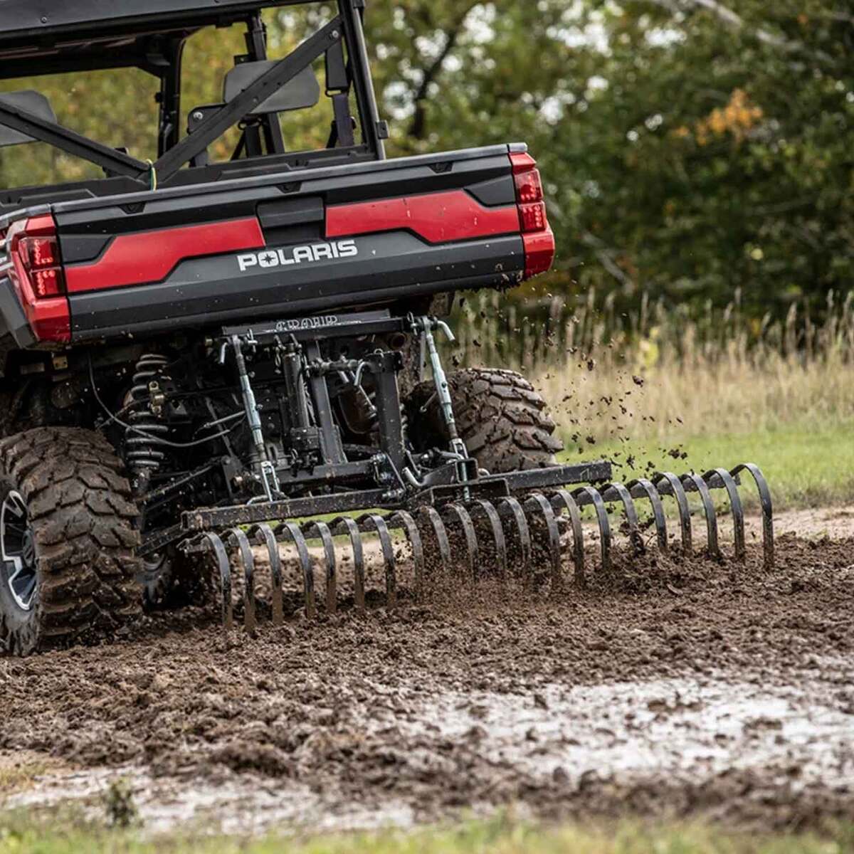 Kolpin ATV/UTV Dirtworks 60in Landscape Rake Tool Attachment - Black ...