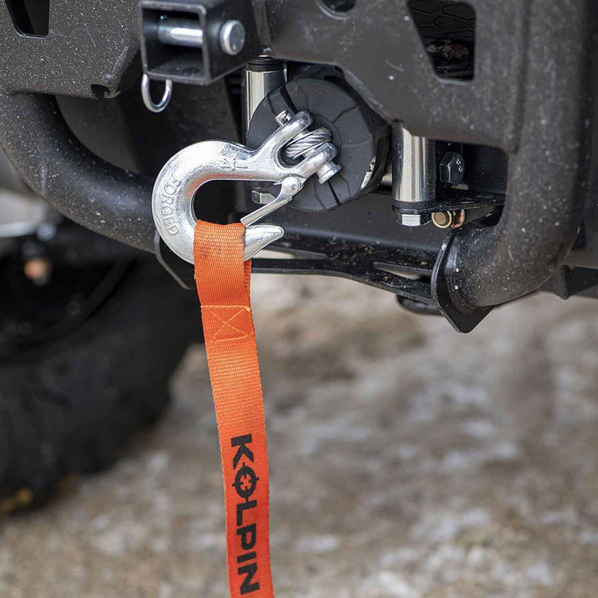 Kolpin Winch Kit - 3500lb - Synthetic Rope - Black / Orange Kolpin Winch Kit - 3500lb - Synthetic Rope - Black / Orange