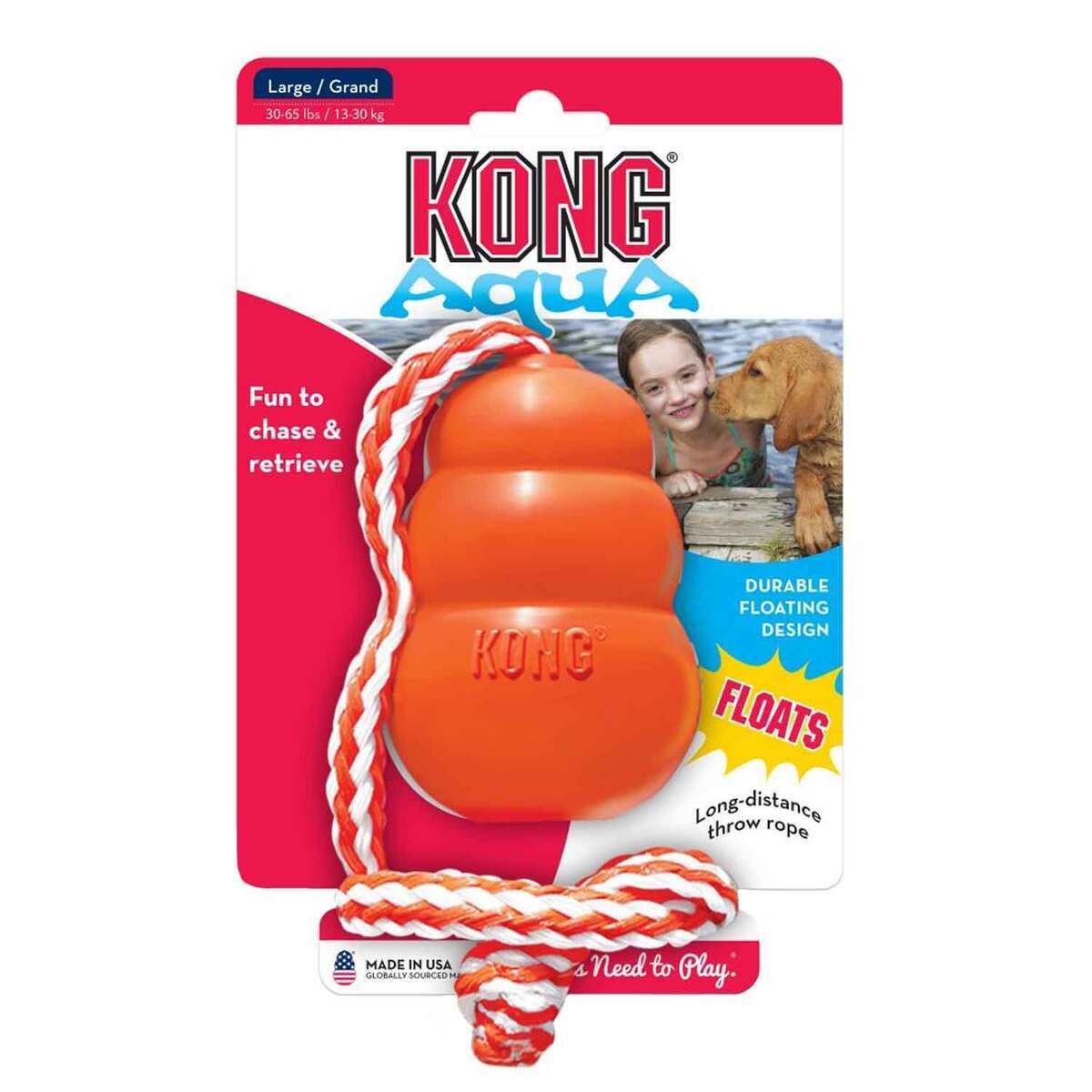 KONG Aqua Retrieving Toy - L - Orange KONG Aqua Retrieving Toy - L - Orange