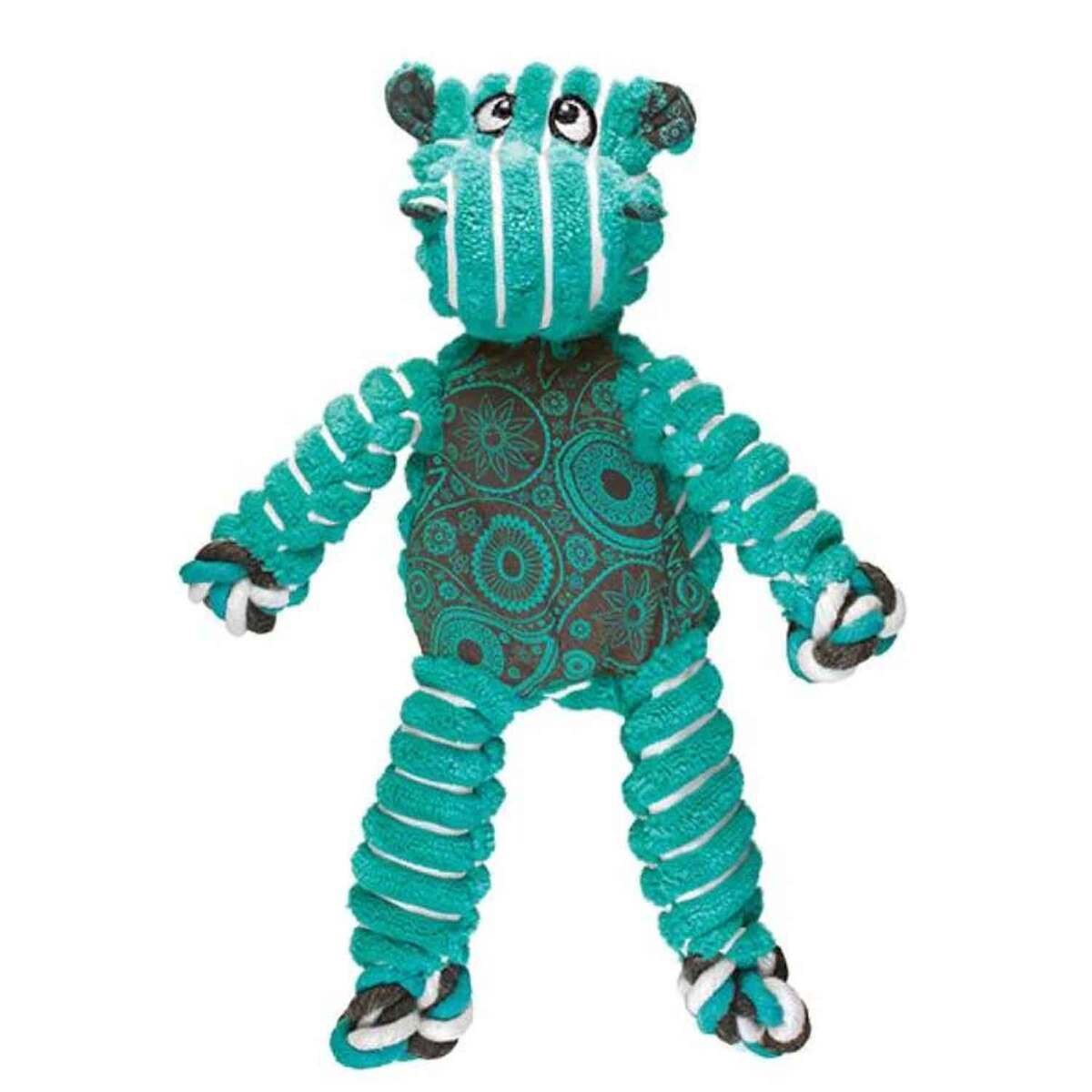 KONG Floppy Knots Hippo Chew Toy - M/L - Blue KONG Floppy Knots Hippo Chew Toy - M/L - Blue
