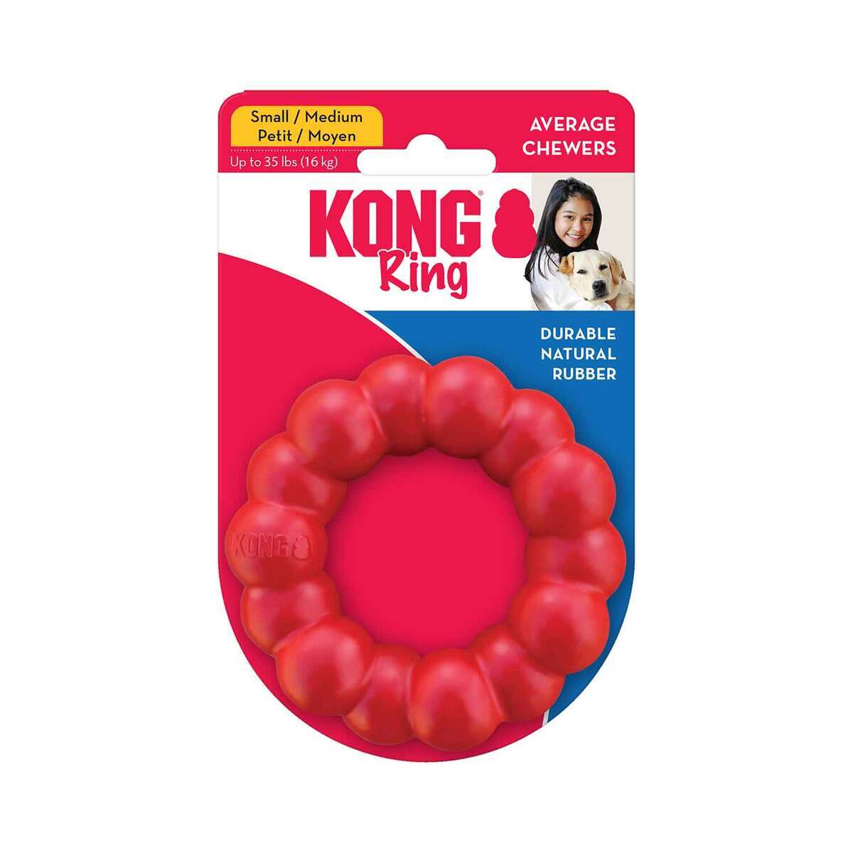 KONG Ring Rubber Chew Toy - Small/Medium - Red KONG Ring Rubber Chew Toy - Small/Medium - Red