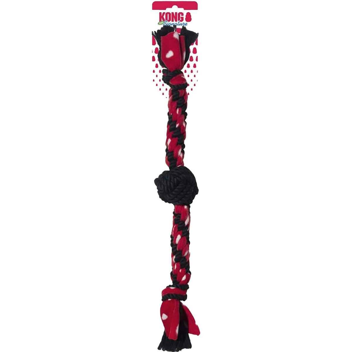 KONG Rope Dual Knot Tug Toy with Ball - Orange KONG Rope Dual Knot Tug Toy with Ball - Orange