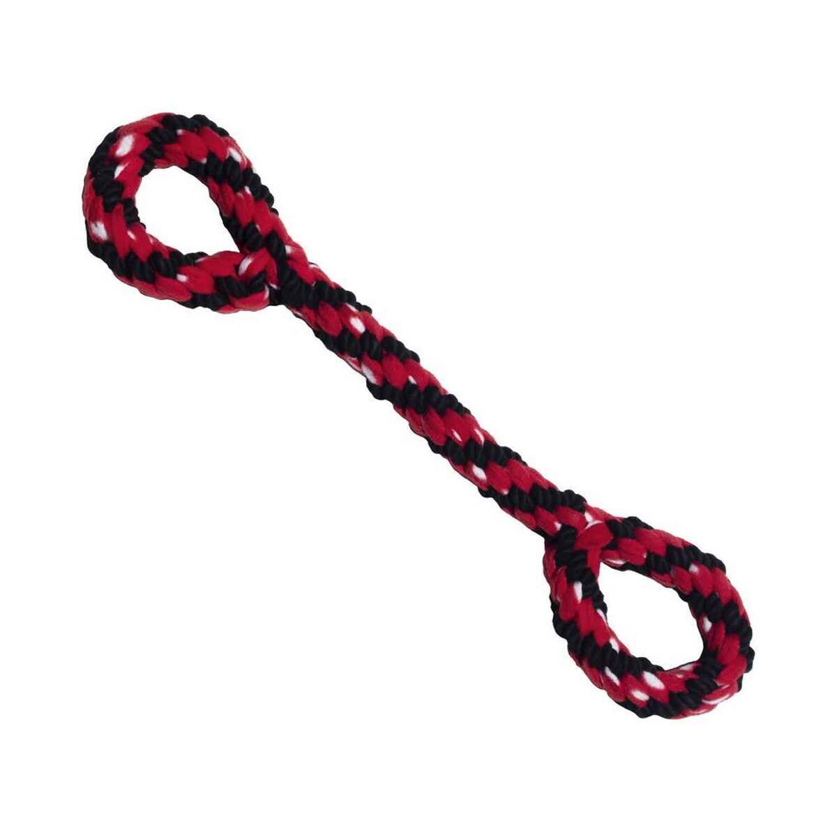 KONG Signature Rope 22in Double Tug Toy - One Size - Red/Black KONG Signature Rope 22in Double Tug Toy - One Size - Red/Black