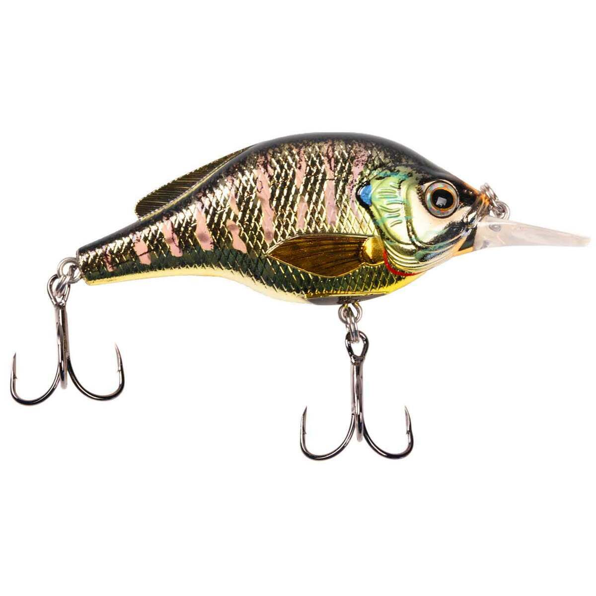LIVETARGET Bluegill Squarebill Crankbait - Meallic/Gloss, 1/2oz, 2-3/4in, 3-4ft - Metallic Gloss LIVETARGET Bluegill Squarebill Crankbait - Meallic/Gloss, 1/2oz, 2-3/4in, 3-4ft - Metallic Gloss