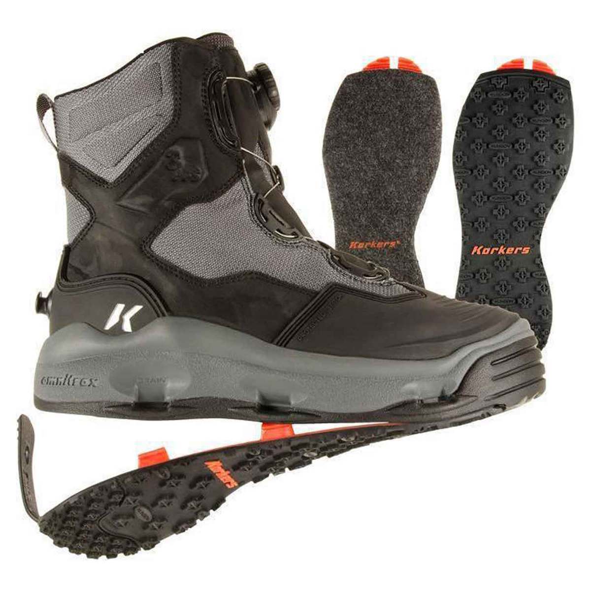 Korkers Men's Darkhorse OmniTrax Kling On Fishing Wading Boots Korkers Men's Darkhorse OmniTrax Kling On Fishing Wading Boots