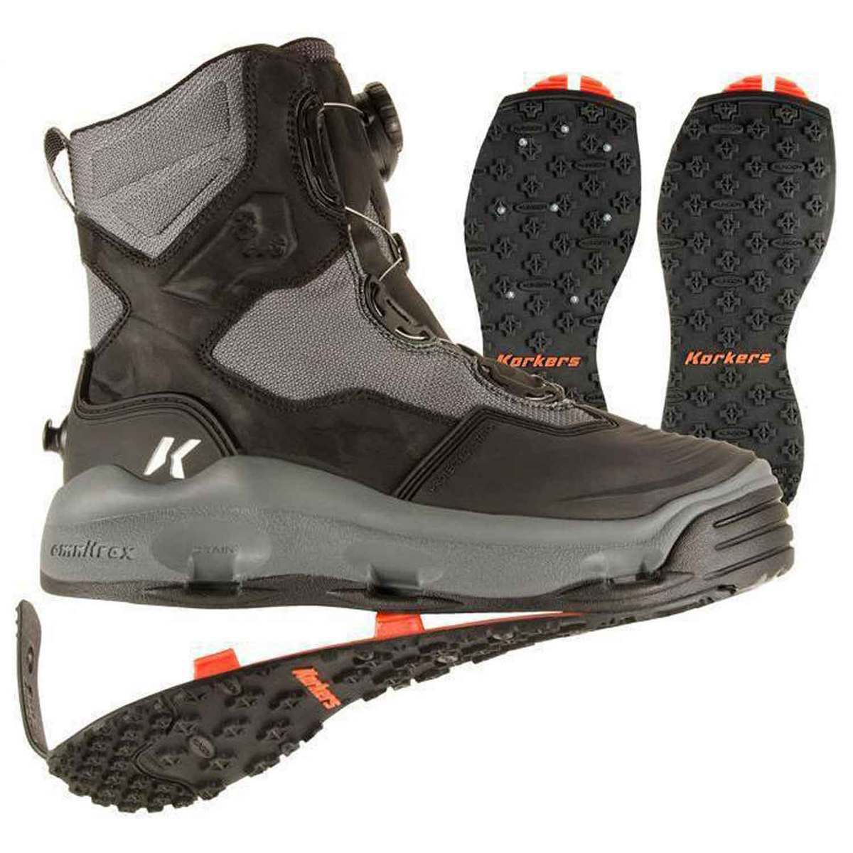 Korkers Men's Darkhorse OmniTrax Kling On Fishing Wading Boots Korkers Men's Darkhorse OmniTrax Kling On Fishing Wading Boots