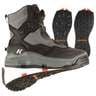 Korkers Men's Darkhorse OmniTrax Studded Kling On Fishing Wading Boots - Black Studded - Size 11 - Black Studded 11